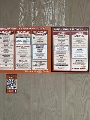 Menu posted outside because the line can venture outside!