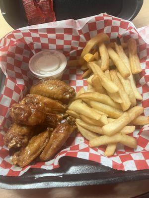 Wings and fries