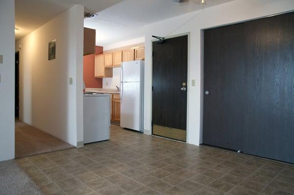 Living Room and Dining Room Featuring Large Closet