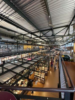 Second floor view of the market