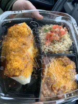 Carne asada burrito Plato