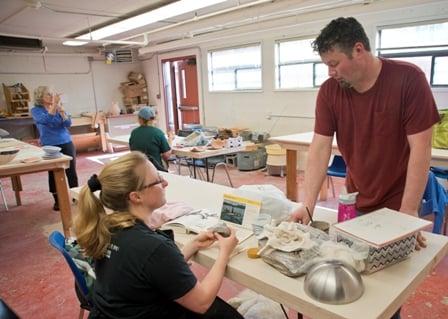 make your own ceramics with the kiln in the next room