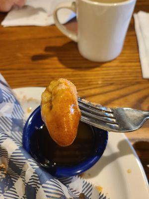 Biscuit Beignets with butter pecan sauce