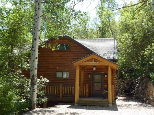 Cabin Nestled in trees