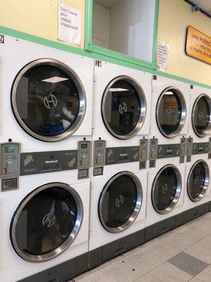 Dryers. $.25 every 10 minutes.