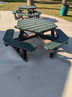 Picnic tables