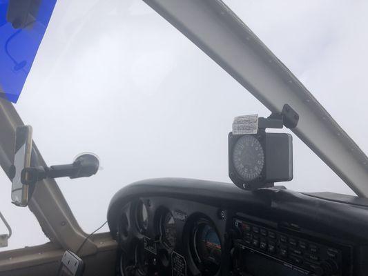 Picture of a cloud from the inside.