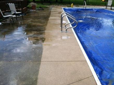 Power Washing pool decks