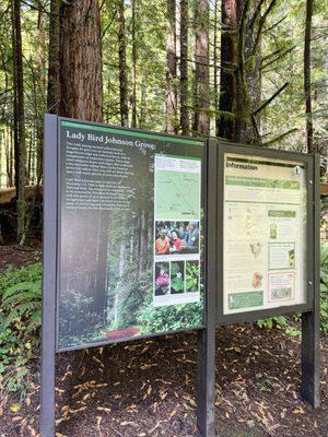 Start of the trail. Informative sign