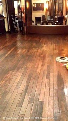 Wood floor buffing