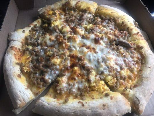 Breakfast pizza