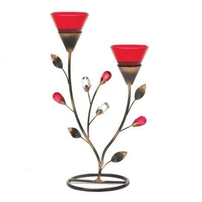 Ruby blossoms candleholder.   Item# 10016362 on website