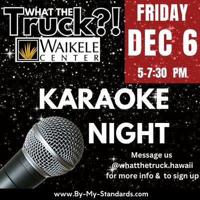 We'll have open mic on Fri Dec 6!