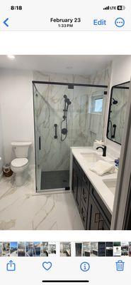 Elegant new bathroom in Palm Beach Gardens.