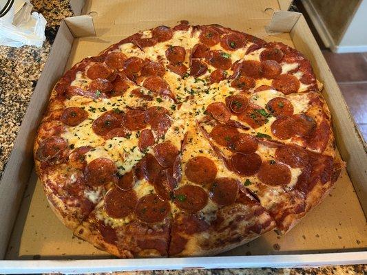 Good ol' large pepperoni, perfect every time!