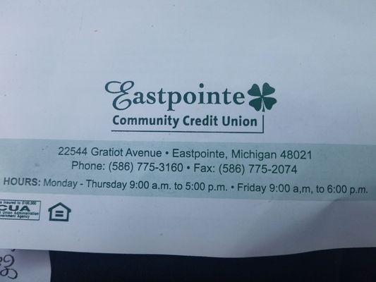 Eastpointe Community Credit Union