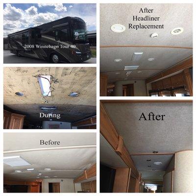 RV Projects by Quick Fix completed headliner & dash.