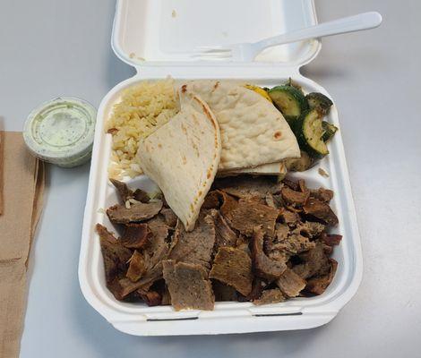 Gyro Plate + (Rice + Veggie sides)