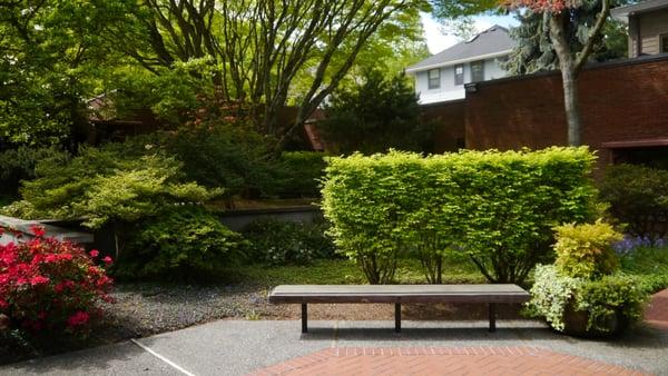 Take a moment to relax in our courtyard