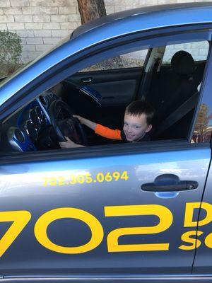 Here is a future driver.  He's too young - for now.