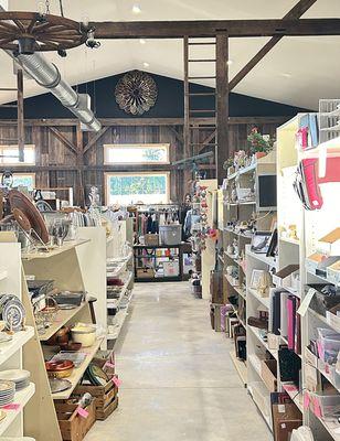 Our new store with the "Old Barn," 100 year old barn wood, brought forward.