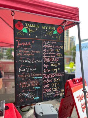 Tamale Menu