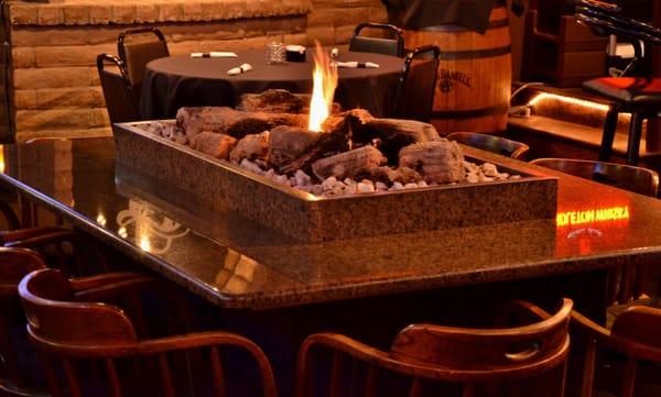 Our fire pit.. A popular place for eating with our regulars..