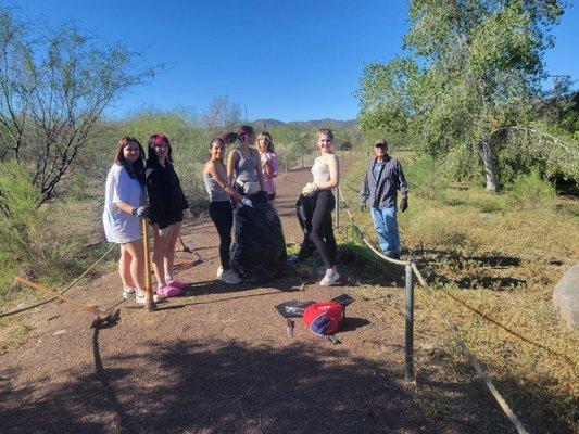 Volunteer helping to maintain our preserve. See web site for next work day.