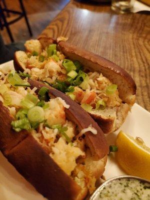 Lobster rolls with side of cole slaw