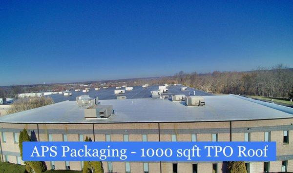 Commercial Roofing Project: APS Packaging Facility

Work Description: 1000 sq ft TPO Roof