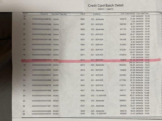 Over charge on my debit card for lunch i purchased 1 sandwich and a coke .