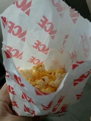 Free popcorn, hell yes