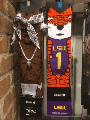 1/20/18. Saturday afternoon. Tupac and Mike The Tiger socks!!