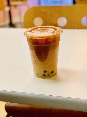 Thai tea with boba