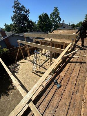 Framing beam installation