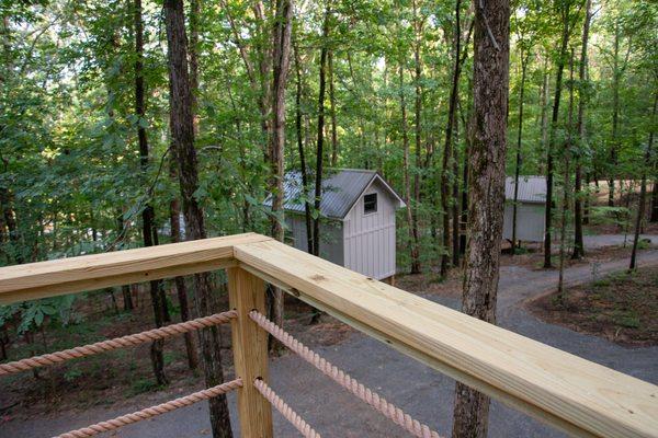 The back deck of our Treehouse.