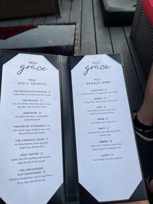 Drink menu