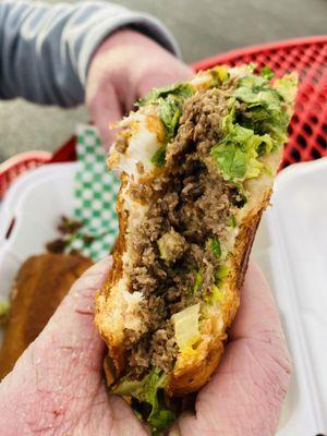 Asada torta/ beef sandwich