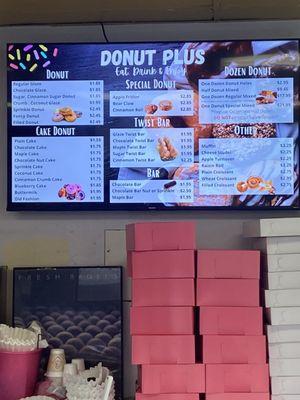 Donut Menu 2024