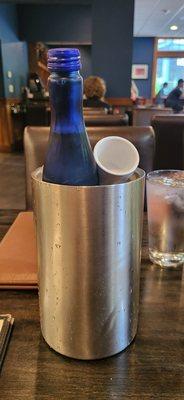 Sake in ice bucket, genius!