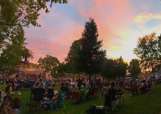 Concerts at the Park in th summer time.