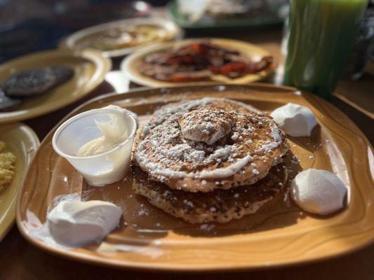 Cinnamon roll, pancakes, one of the best things on the menu