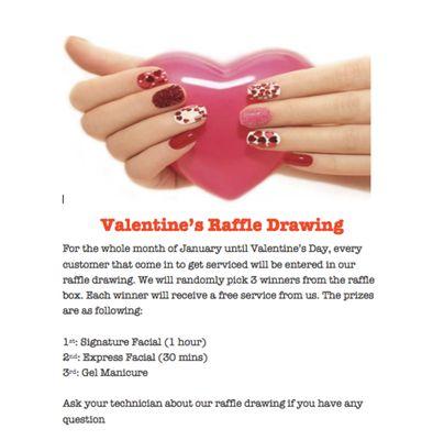 Our Valentine's Raffle Give Away. Join for a chance to win free services