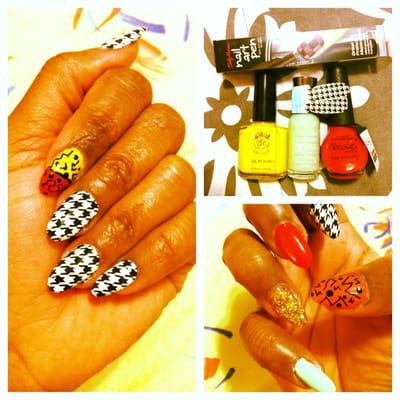 I did my own nails like this..I just come here to get my nails put on..