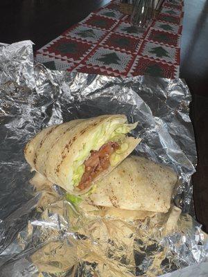 Gluten free BLT wrap