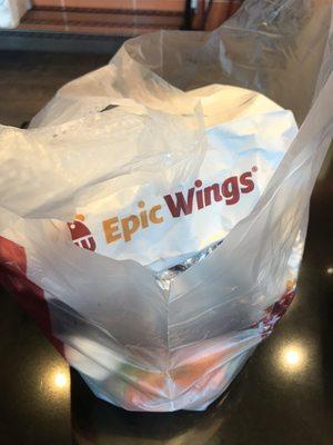 8.16.22 Good Job Epic Wings! Order was ready and waiting for pickup even earlier than quoted!