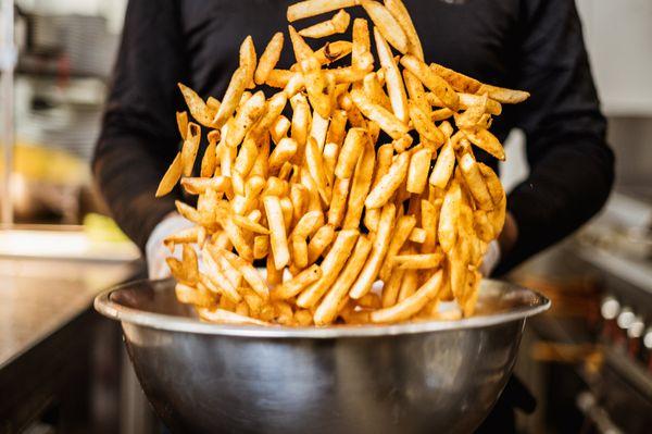 Even our French fries can't resist soaring to new heights of deliciousness! We are a Lebanese Restaurant and Bar in Ashburn