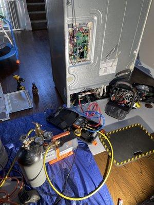 Refrigerator repair, sealed system repair