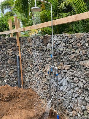 Custom outdoor shower