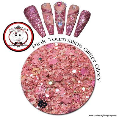 10 Pink Tourmaline Glitter Glory, is a pinkish-rose & iridescent glitter mix that resembles Pink Tourmaline.